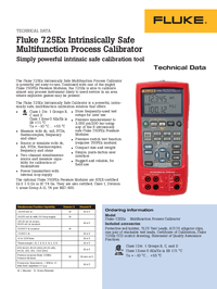 Thumbnail of document Data Sheet - 725EX Series Process Calibrator